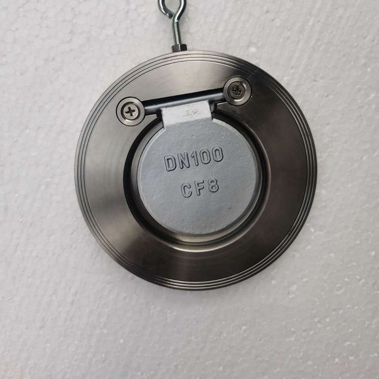 大口径圆形单瓣逆止阀 H74W-10P 不锈钢对夹式止回阀 DN450