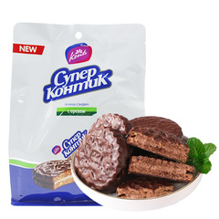 Russian Sandwich Filling Chocolate Cookies KONTI Kongji Imported Crispy Snacks Snack Leisure Food