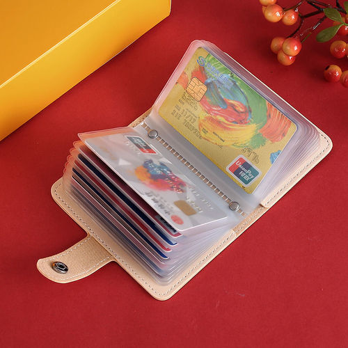 Creative auspicious cartoon card bag for women lucky change ID storage bag anti-degaussing snap card ID all-in-one bag