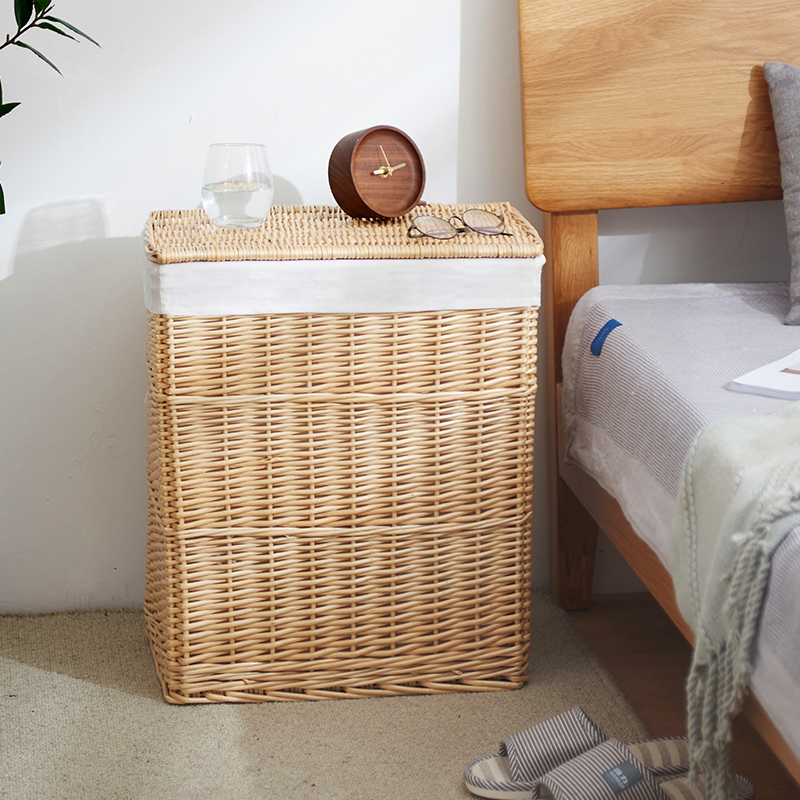Rattan tejido ropa sucia almacenamiento cesta hogar cesta juguete olla caliente restaurante sucia cesta lavandería cesta