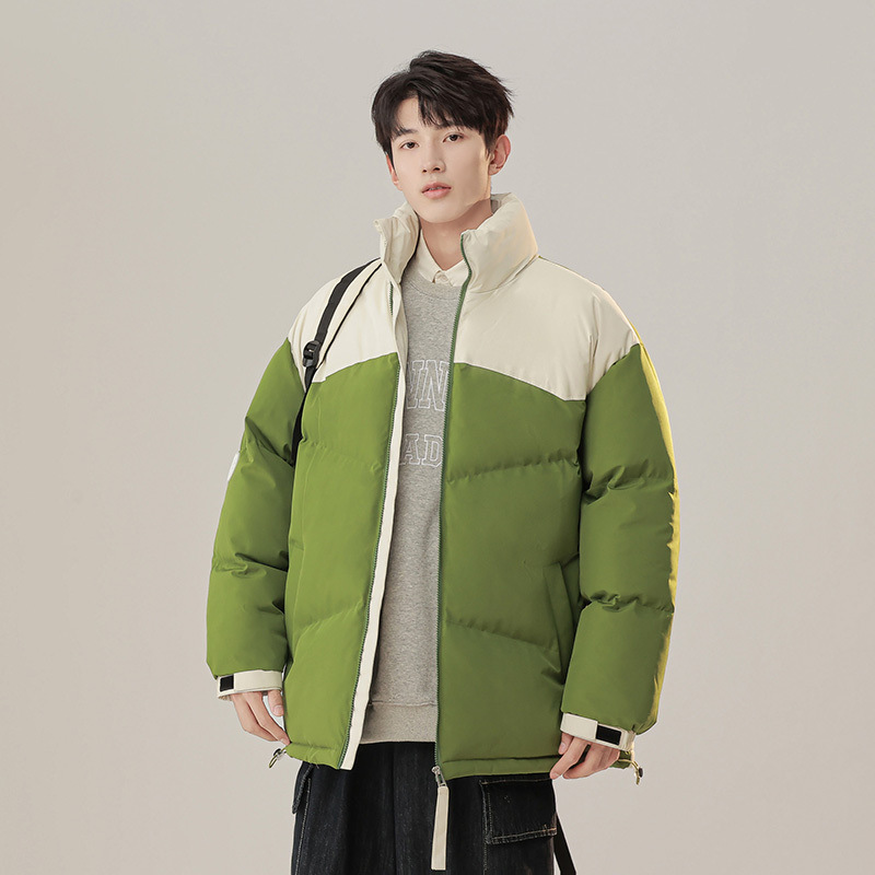 Invierno nuevo estilo de cuello vertical ropa de algodón hombre corto de algodón grueso ropa de invierno pan chaqueta de algodón coreano chaqueta de moda
