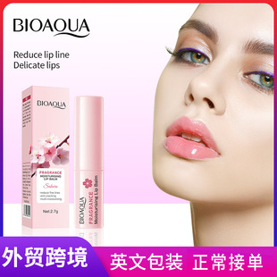 Full English Bioaoua Sakura Fragrance Moisturizing Lip Balm Autumn and Winter Anti-Dry Crack Lip Balm Cross-Border Foreign Trade Wholesale