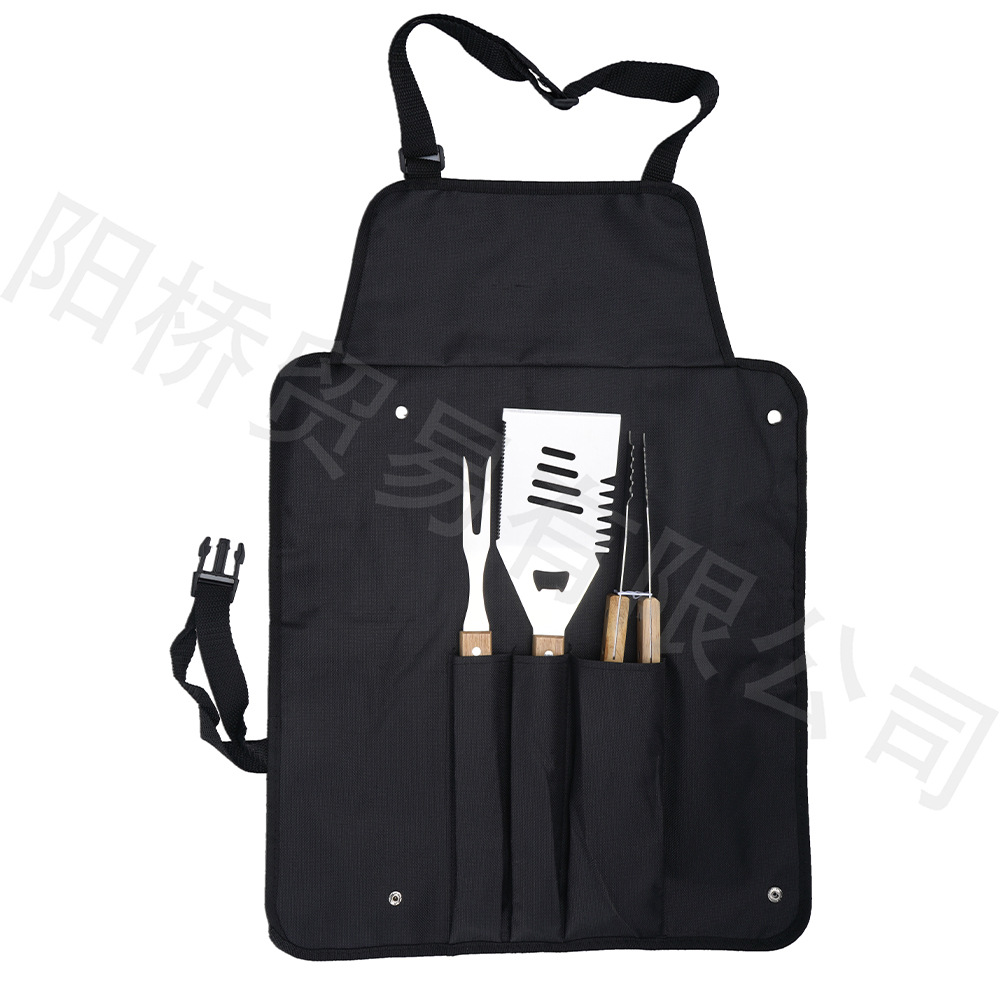 Fabricantes al por mayor set de barbacoa al aire libre herramientas de barbacoa transfronterizas Amazon horquilla de acero inoxidable horquilla de parrilla 3 piezas combinación