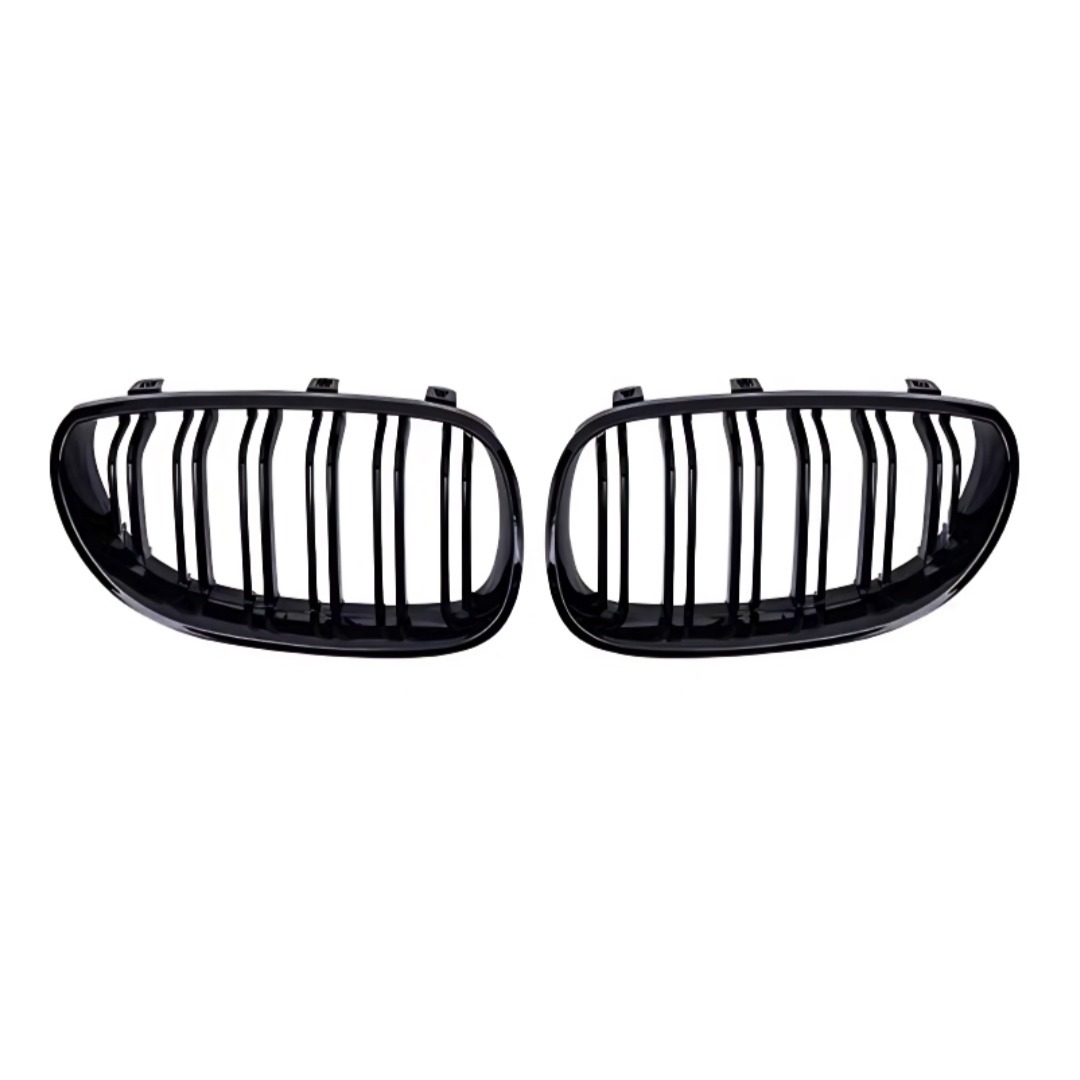 Suitable for 2003-2010 Bmw 5 Series E60 E61 Modified Grille Parallel Bars Bright Black Air Intake Kidney Grille
