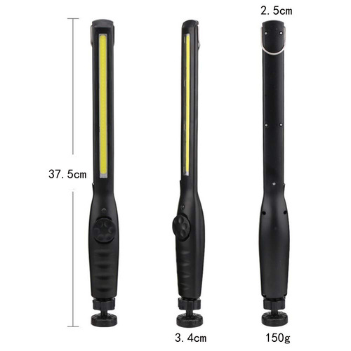 Work light COB lighting auto repair LED strong magnetic flashlight hook adjustable cross-border angle USB charging inspection light