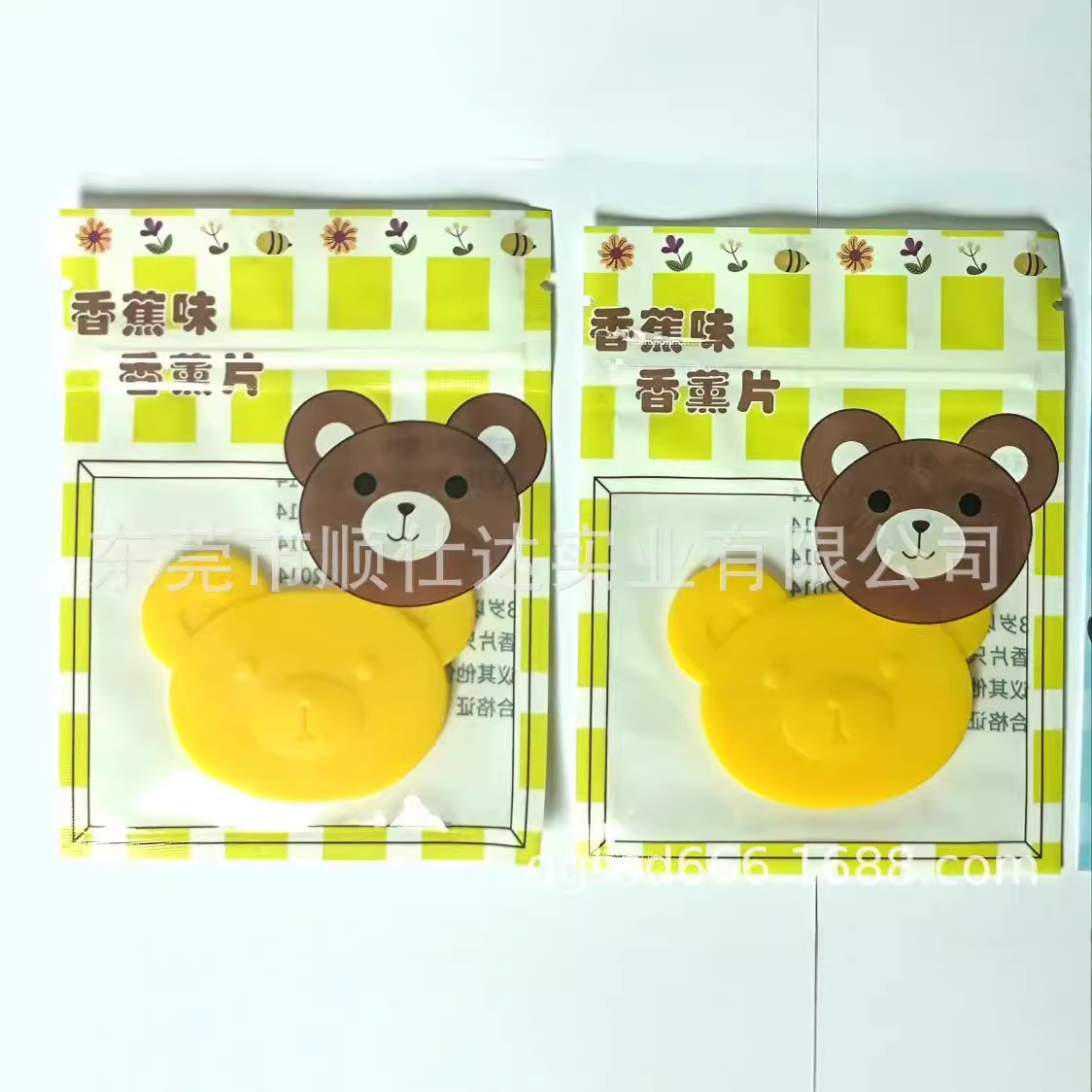 自制玩偶香薰片香蕉味小熊可爱卡通图案香片香味持久清淡安全环保