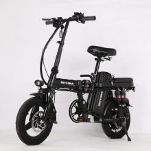 批發14寸折疊電動車小型電動助力自行車輕便代步代駕車電瓶鋰電池