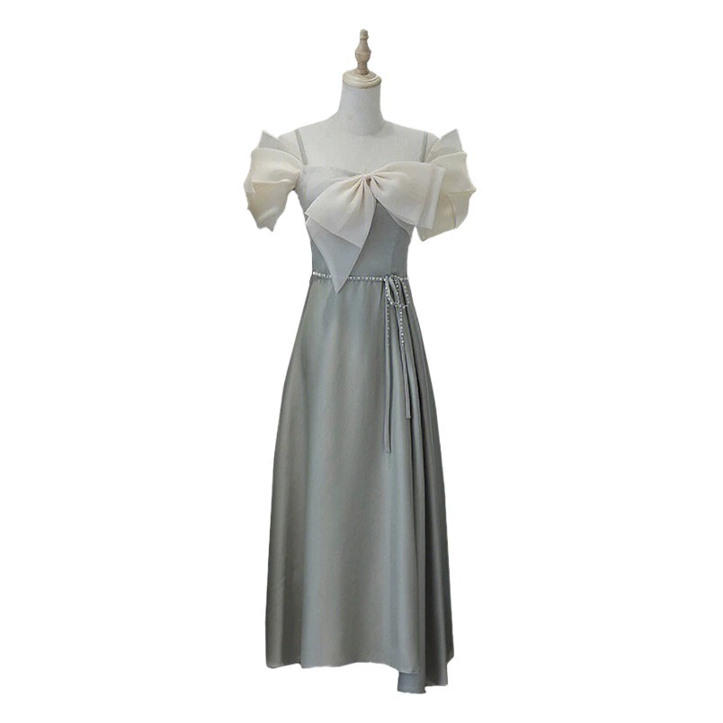 Атласное платье невесты лето 2024 новые элегантные маленькие люди могут носить сестры платье невесты старшая группа ниша