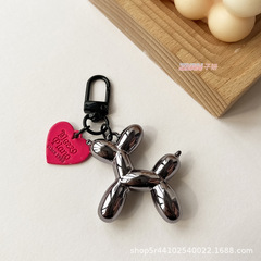 赤い本ins風愛バルーン犬のキーホルダーアクリルカップルのキーホルダーdiyバッグ卸売り