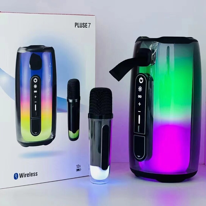 七色の脈動7ブルートゥーススピーカーpulse 7無線携帯型透明音響360度雰囲気ランプk歌|undefined