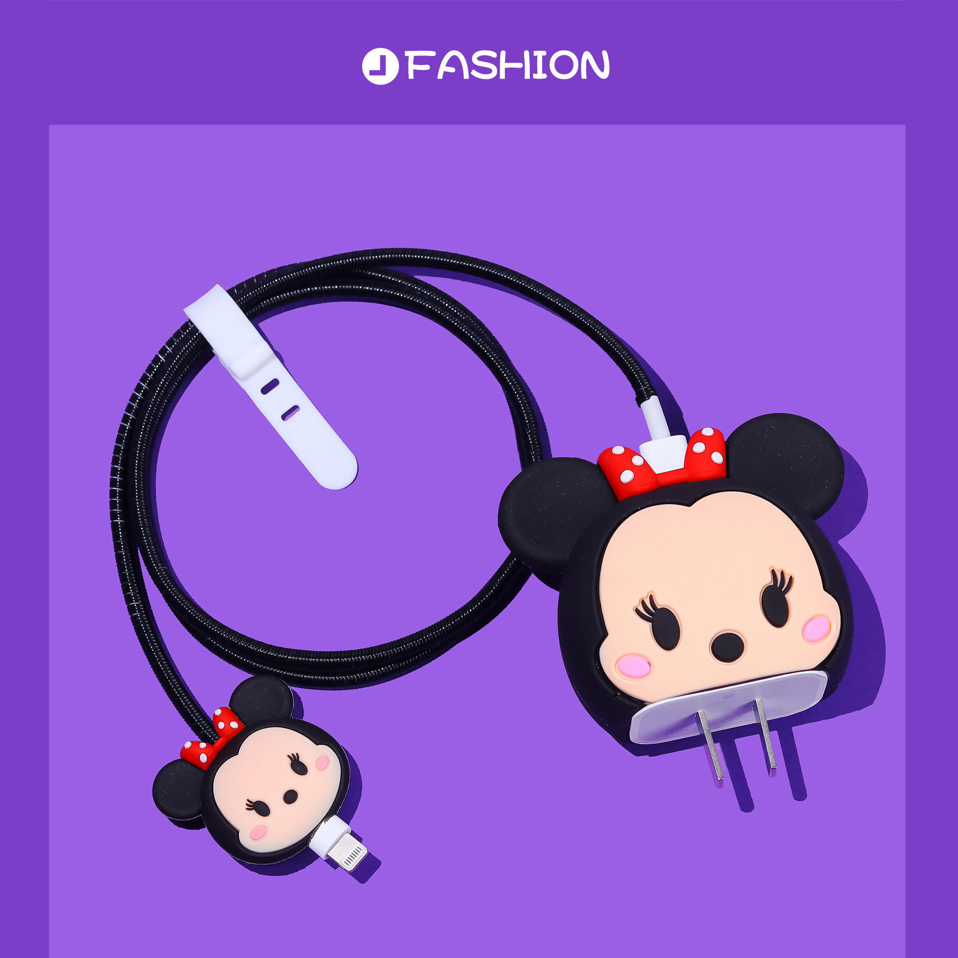 Nuevo cable de datos de dibujos animados cubierta protectora adecuado para Apple carga rápida cabeza 18/20W carga cabeza cubierta protectora Winder