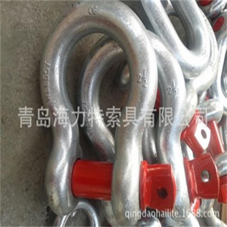 厂家美式弓型卸扣 高强度起重卸扣链条连接器U型卡环锁扣钢扣