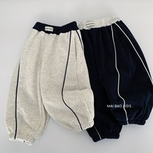 麦宝男童加绒长裤2025冬季新款韩版男女童宽松束脚裤宝宝裤子批发