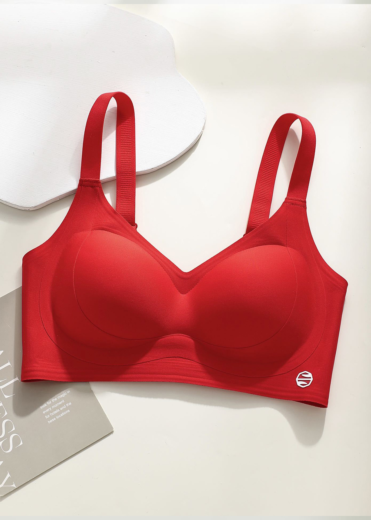 Ropa interior sin costuras para mujeres, pechos pequeños, grandes copas fijas de gelatina, chaleco sin anillo de acero, sujetador de leche image 8