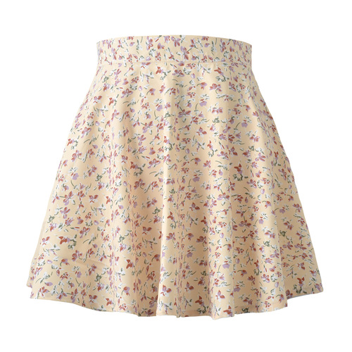 Women's Floral Skirt, Chiffon Printed Umbrella Skirt – Chic, Sweet, and Sleek Short Dress with Invisible Zipper, Perfect for an European or American Style Look