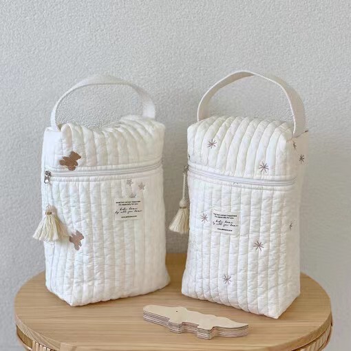 New Mummy Bag Diaper Storage Bag Multifunctional Stitching Hanging Bag Diaper Storage Bag
