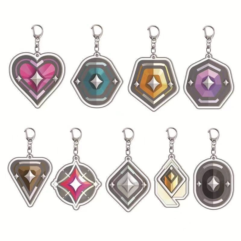 Riot Games Merchandise Valorant Badge Logo Keychain Cypher Man Personalized DIY Student Pendant Riot Games Merchandise Valorant Badge Logo Keychain Cypher Man Personalized DIY Student Pendant