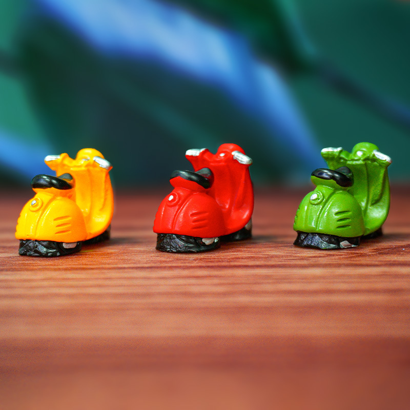 Adorables Motocicletas de Dibujos Animados, Adornos de Resina para Micropaisajes, Modelos de Transporte para Pasteles, Motocicletas Vintage