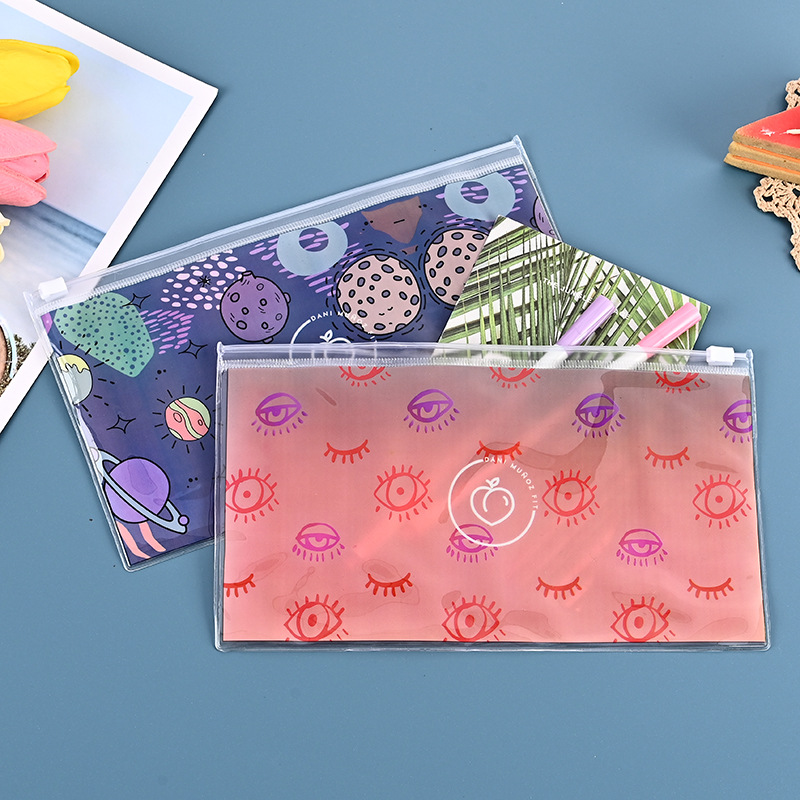 pvc拉链袋批发 广告文具袋学生塑料笔袋 加厚磨砂文件收纳自封袋