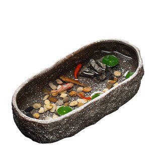Pool Ecological Lotus Turtle Tank Water Lily Basin Balcony Fish Pond Method Tank Ceramic Fish Tank Living Room Small Turtle Ancient Wholesale