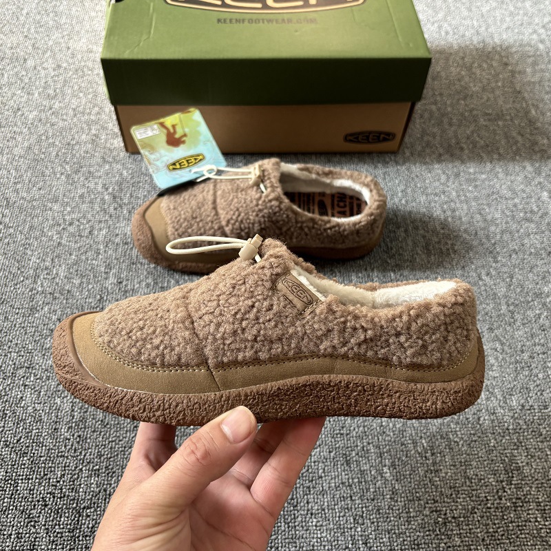 外国貿易原票キーン・ホッセーIIスライド女子冬一足足毛羽立ち靴小羊蹄カジュアルシューズ