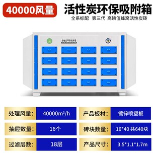 Activated carbon adsorption box industrial waste gas treatment environmental protection deodorization purification box pp photo oxygen paint mist dry filter box