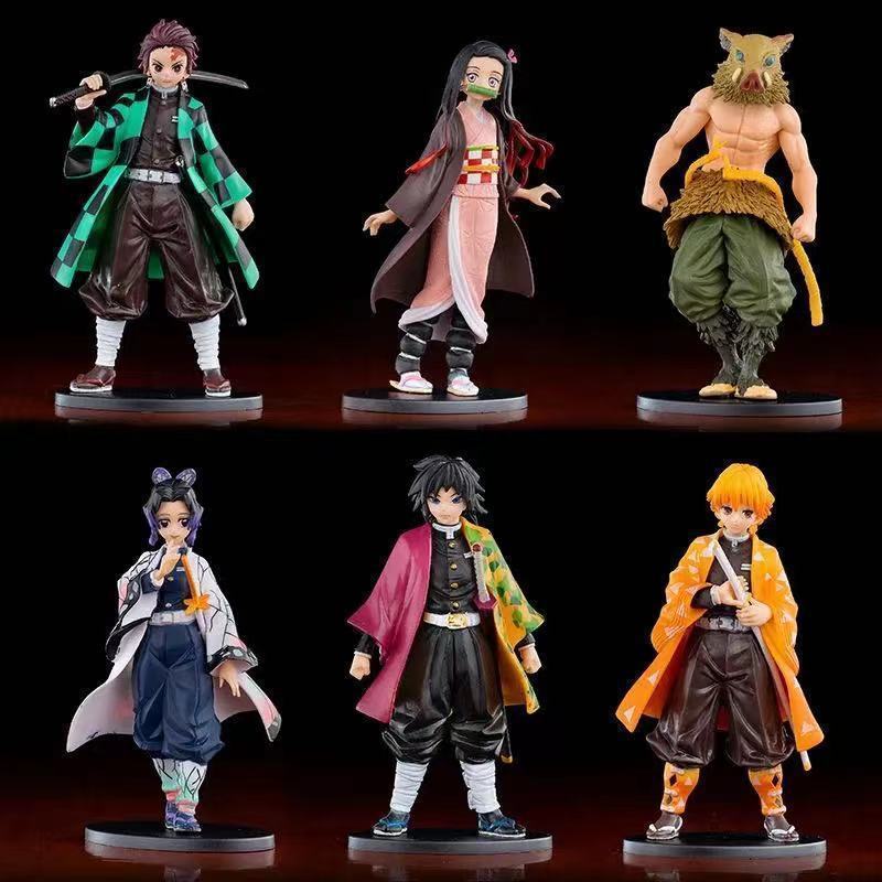 Hand-Made Demon Slayer: Kimetsu No Yaiba Kamado Tanjiro Zenitsu Butterfly Ninja Tomioka Giyuu Inosuke Nezuko Model Doll