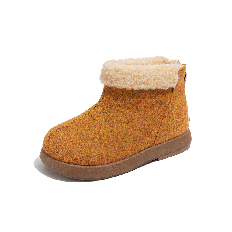Kids' Winter Boots With Fleece Lining - Fashionable Snow Boots For Boys & Girls, Cozy & Warm For Cold Weather - Soft Suede & Anti-Slip Sole_voghion.com
