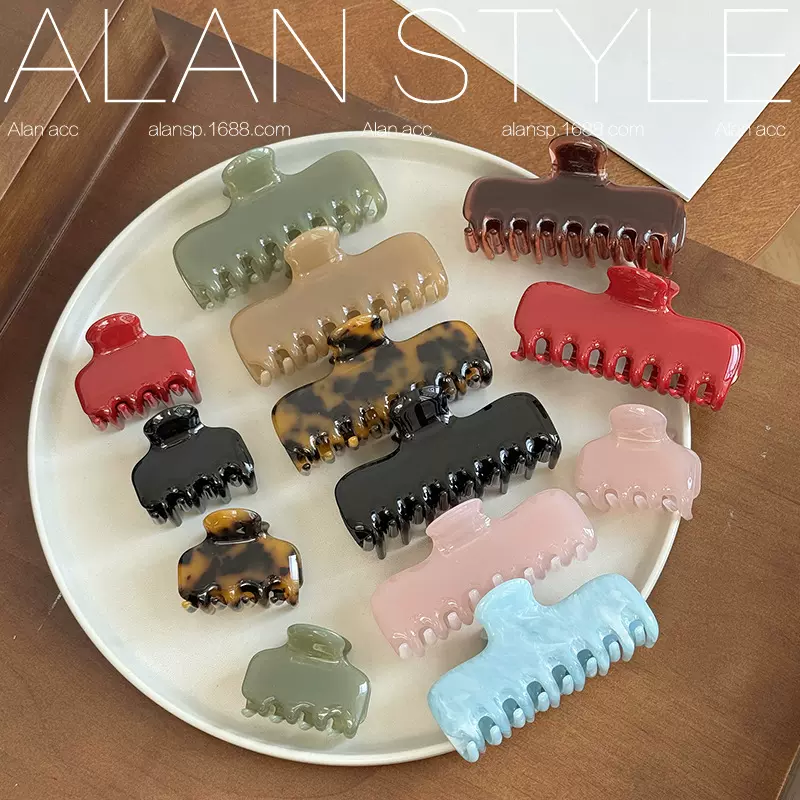 阿斓简约醋酸抓夹果冻后脑勺盘发夹子头饰韩版刘海夹女高级感发夹