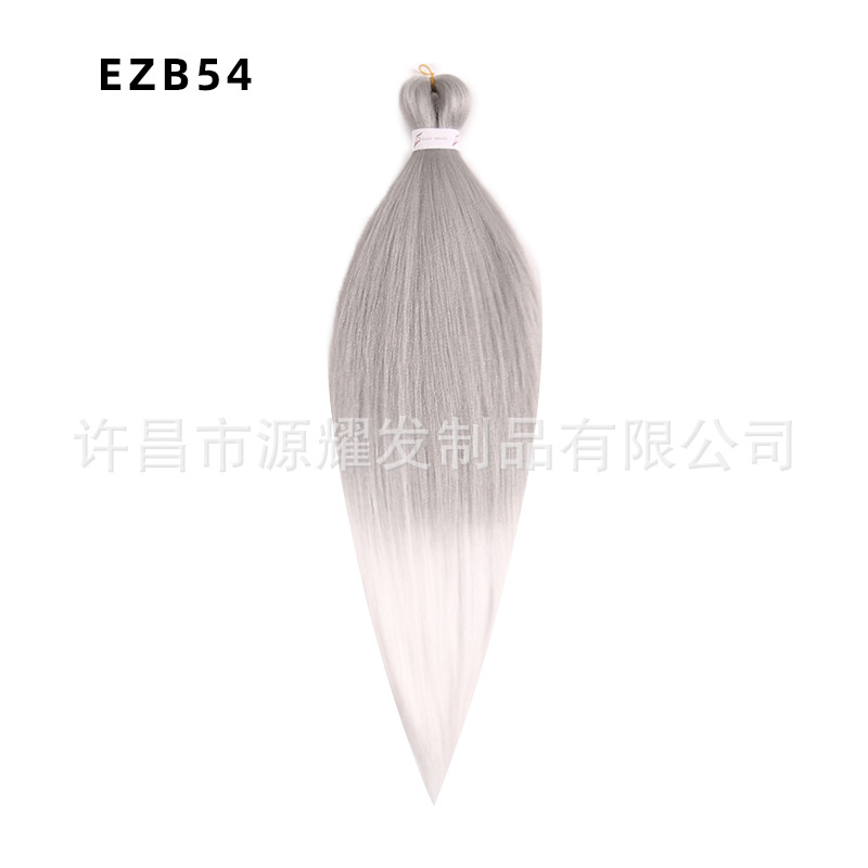 Peluca EZ cabello esponjoso y suave de fibra química trenza grande 26 pulgadas 90g pvc bicolor retardante de llama seda de baja temperatura trenza grande