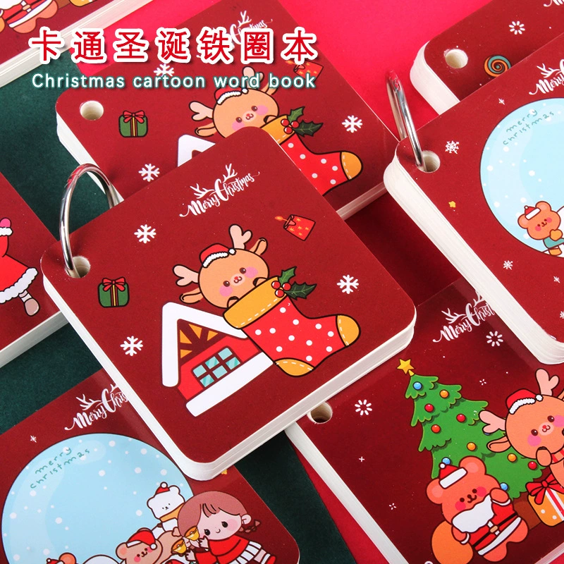 Рождественское железное кольцо книга с пряжкой книга Студенческая портативная карманная записная книжка пустая английская книга с вкладными листами