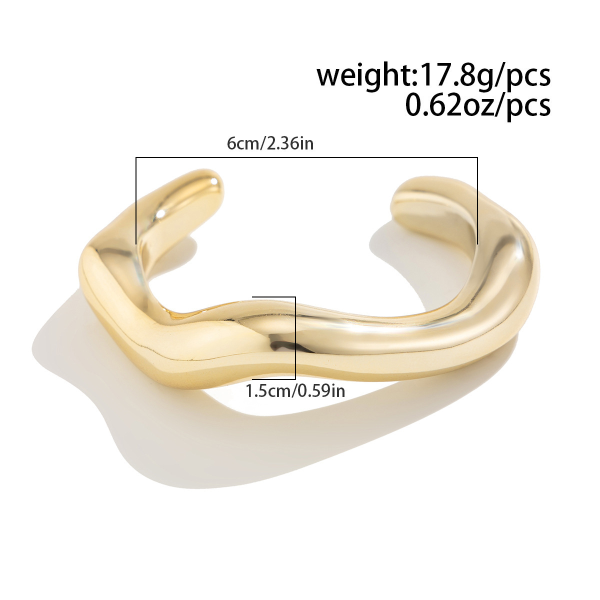 Cross-Border Irregular Resin Ccb Open Bracelet Retro Exaggerated Fashion Bracelet European and American Fashion Elegant Bracelet