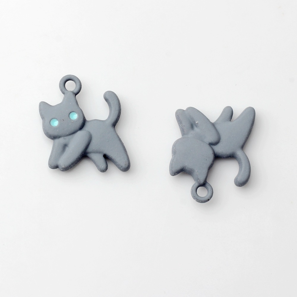 合金塗装カラーかわいい子猫ペンダントアクセサリーdiyアクセサリーイヤリングネックレスブレスレットアクセサリー