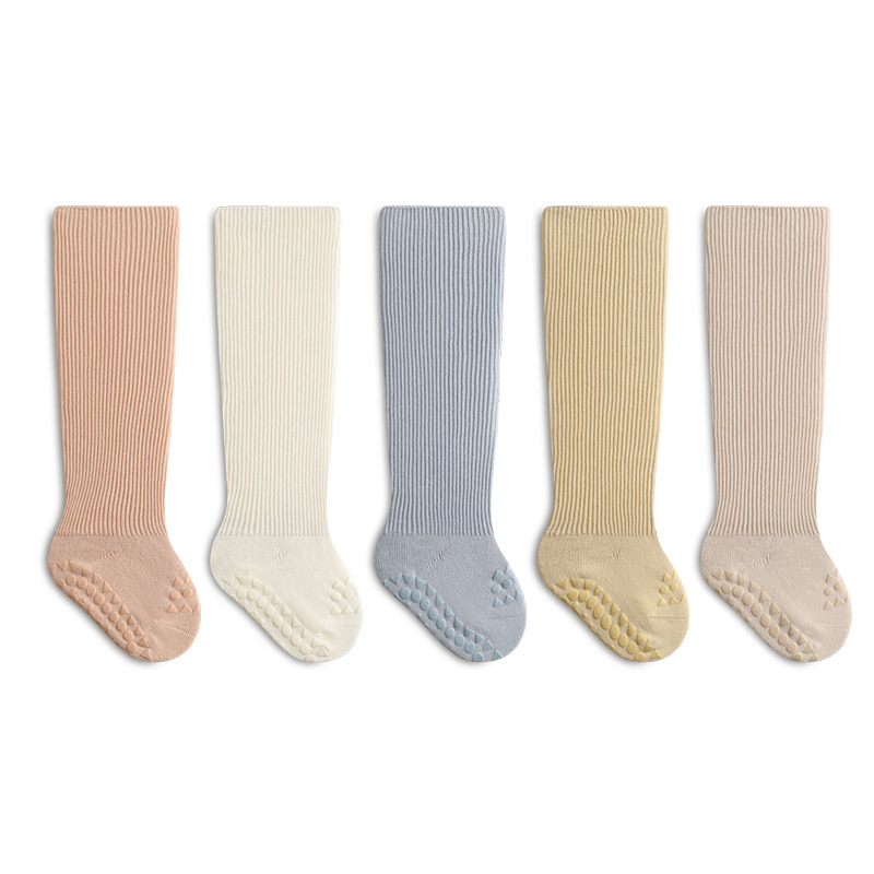 Medias de bebé boca suelta sin hueso antideslizante dispensación interior Niño piso calcetines recién nacido bebé recién nacido calcetines altos
