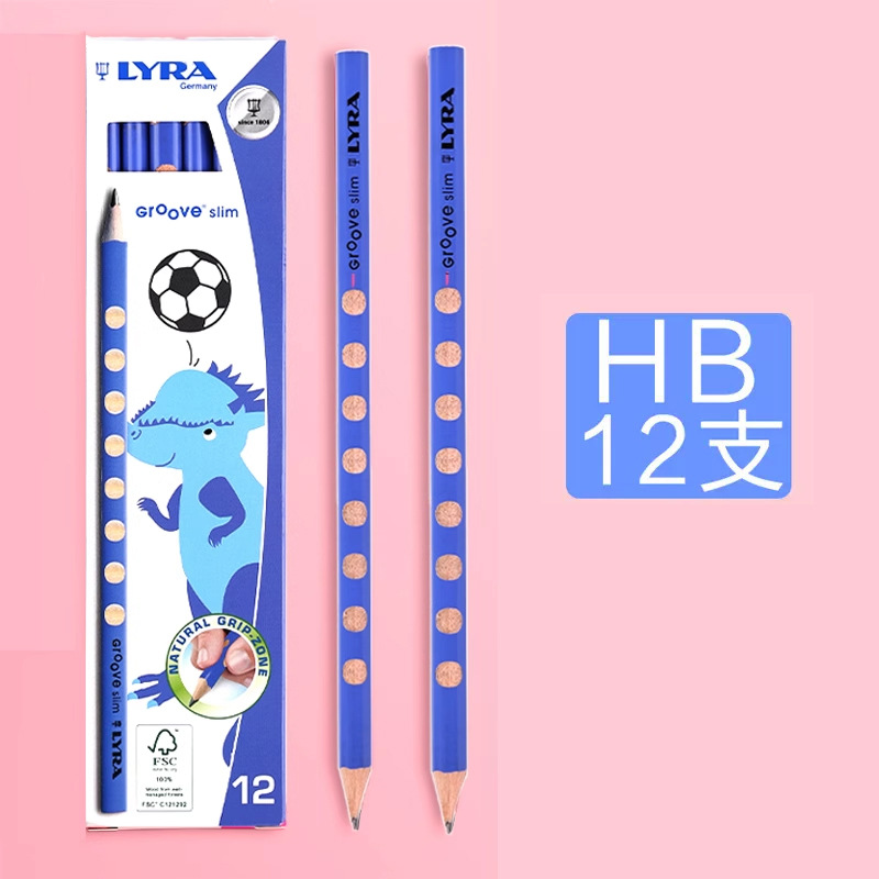 Alemán LYRA Yiya agujero lápiz HB agarre corrección estudiante de la escuela primaria triángulo 2B sin plomo no tóxico 2 Relación tres borde 2