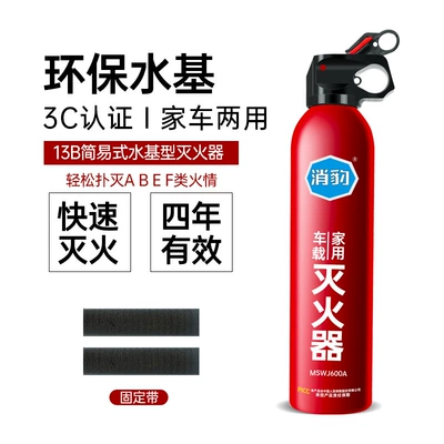 Car fire extinguisher 600ml Vehicle fire extinguisher - 600ml-water-based-1-bottle-strap