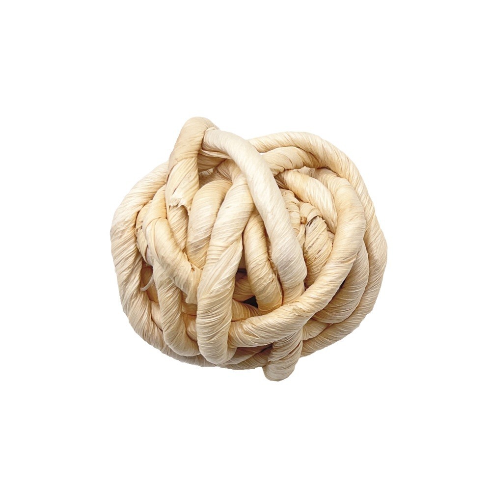 Bola de hoja de maíz natural tejida a mano, bola de juguete para pájaros, loro, estornino, bola de pulir, hámster, conejo, bola de mordida
