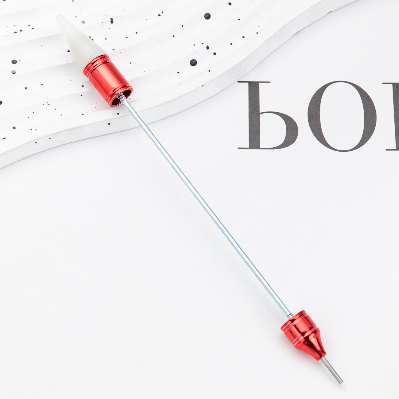 Herramientas de manicuras de doble punta puntero con cabeza de cera puntero de succión puntero herramienta de perforación de pegatinas de flores puntero de manicuras de doble cable de tracción puntero