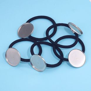 Korean style hair accessories DIY jewelry accessories Time Gem bottom support stainless steel material colorfast band elastic rubber band