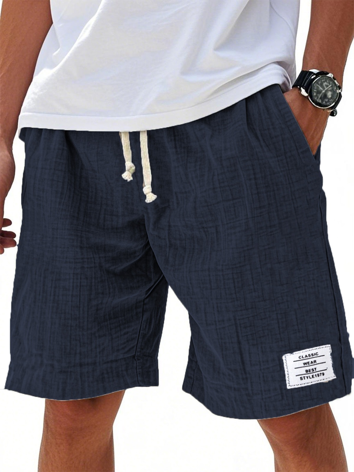 Men's Summer Casual Beach Pants Loose Fit With Pockets Style New_viptrois.com