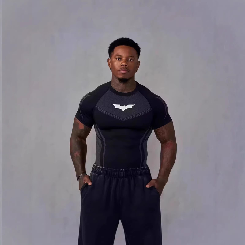 Youngla American-Style Summer New Men's Tight-Fitting T-Shirt Jogger Sports Fitness Running Training Quick-Drying Short-Sleeved Shirt Youngla American-Style Summer New Men's Tight-Fitting T-Shirt Jogger Sports Fitness Running Training Quick-Drying Short-Sleeved Shirt