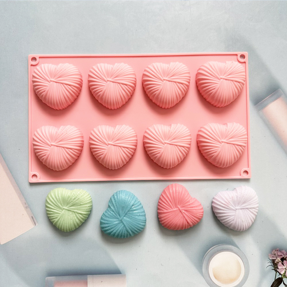 8 amor de lana 86 molde de silicona pastel helado pudín molde de postre jabón utensilios