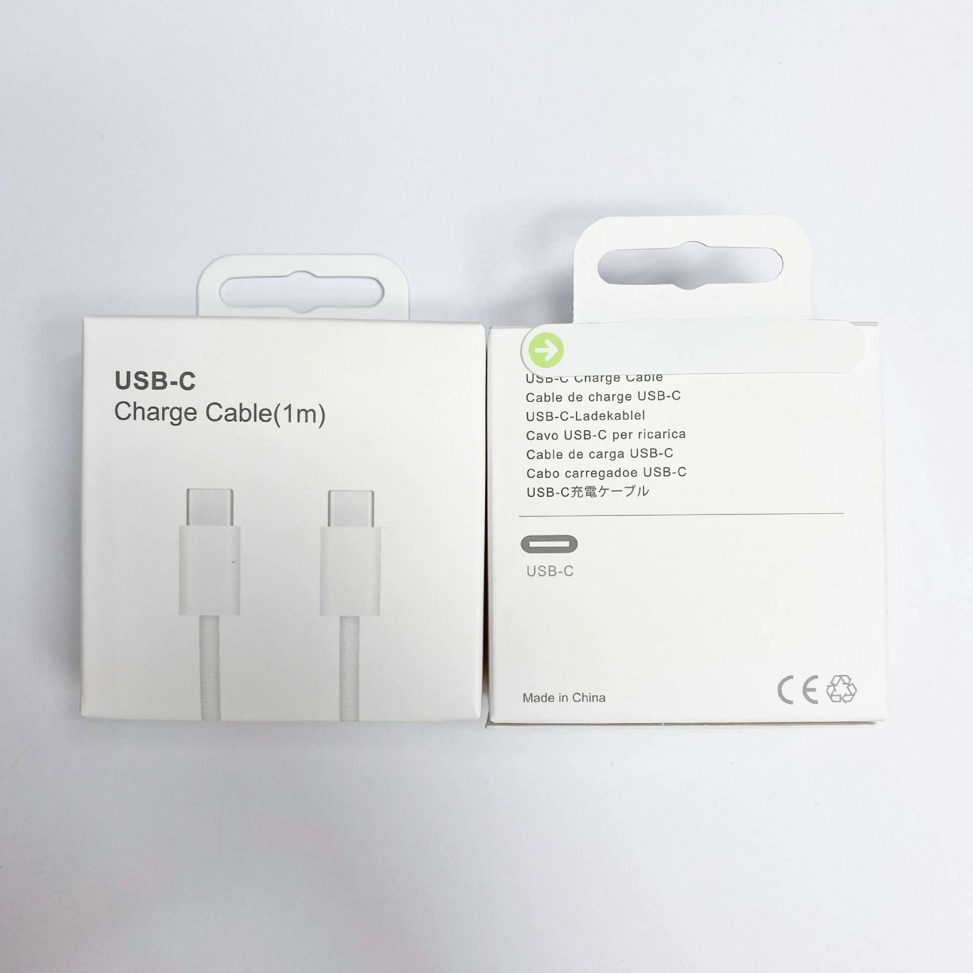 Подходит для Apple 15 кабель для передачи данных упаковочная коробка 1 м плетеная проволока C-C кабель для передачи данных упаковочная коробка для бумаги