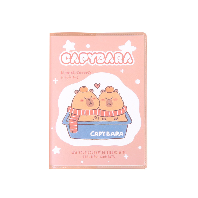 Cuaderno de bolsillo Capibara A7 portátil creativo lindo de alto valor de visualización cubierta de plástico dibujo personalizado