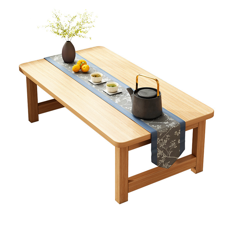 Ventana flotante mesas de té tabla de té japonesa dormitorio tabla de madera maciza tabla de escritorio plegable tabla kang dormitorio escritorio de computadora