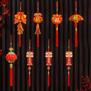 New Year small size Flocking Cloth Pendant Housewarming Living Room Home Spring Festival Supplies Snake New Year Decoration New Year Hanging Zodiac