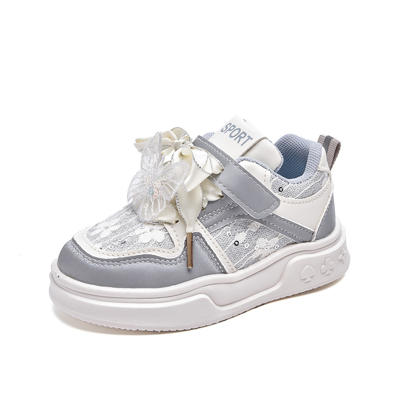 Zapatos de mariposa para niñas 2026 primavera nuevos zapatos casuales antideslizantes de suela suave para niños zapatos princesa coreana