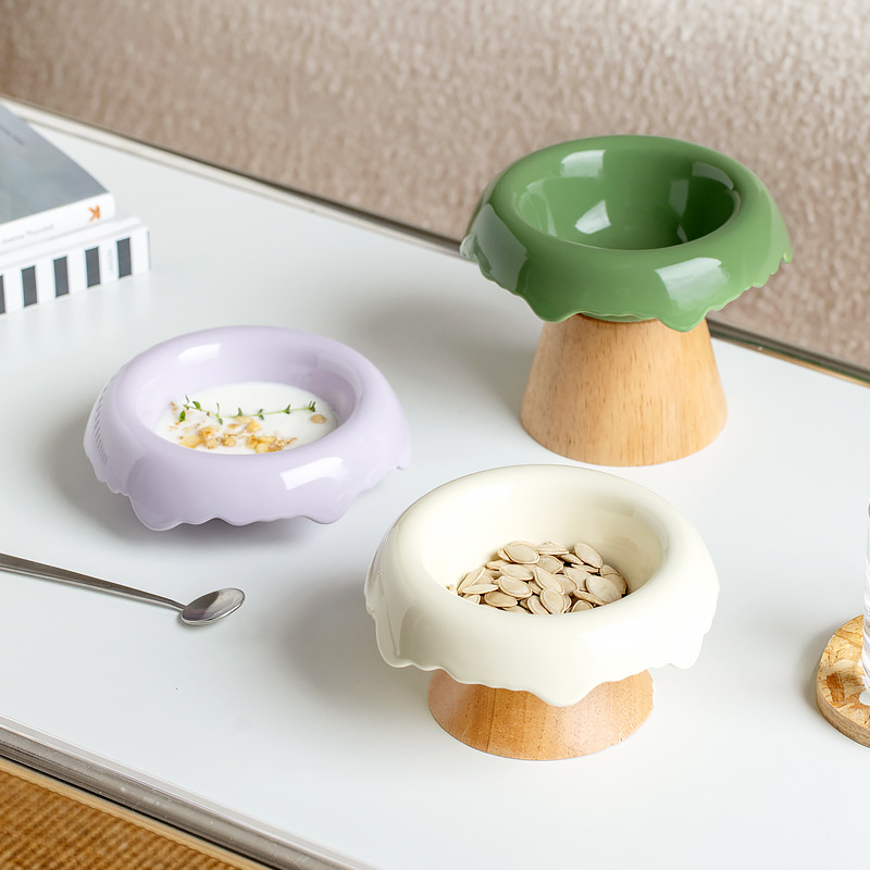 De alto aspecto de cerámica lindo aperitivo yogur de frutas desayuno postre tazón helado ensalada tazón pasillo joyería almacenamiento tazón