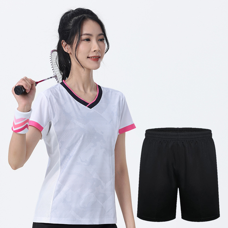 Female B351 White + 053 Black Shorts