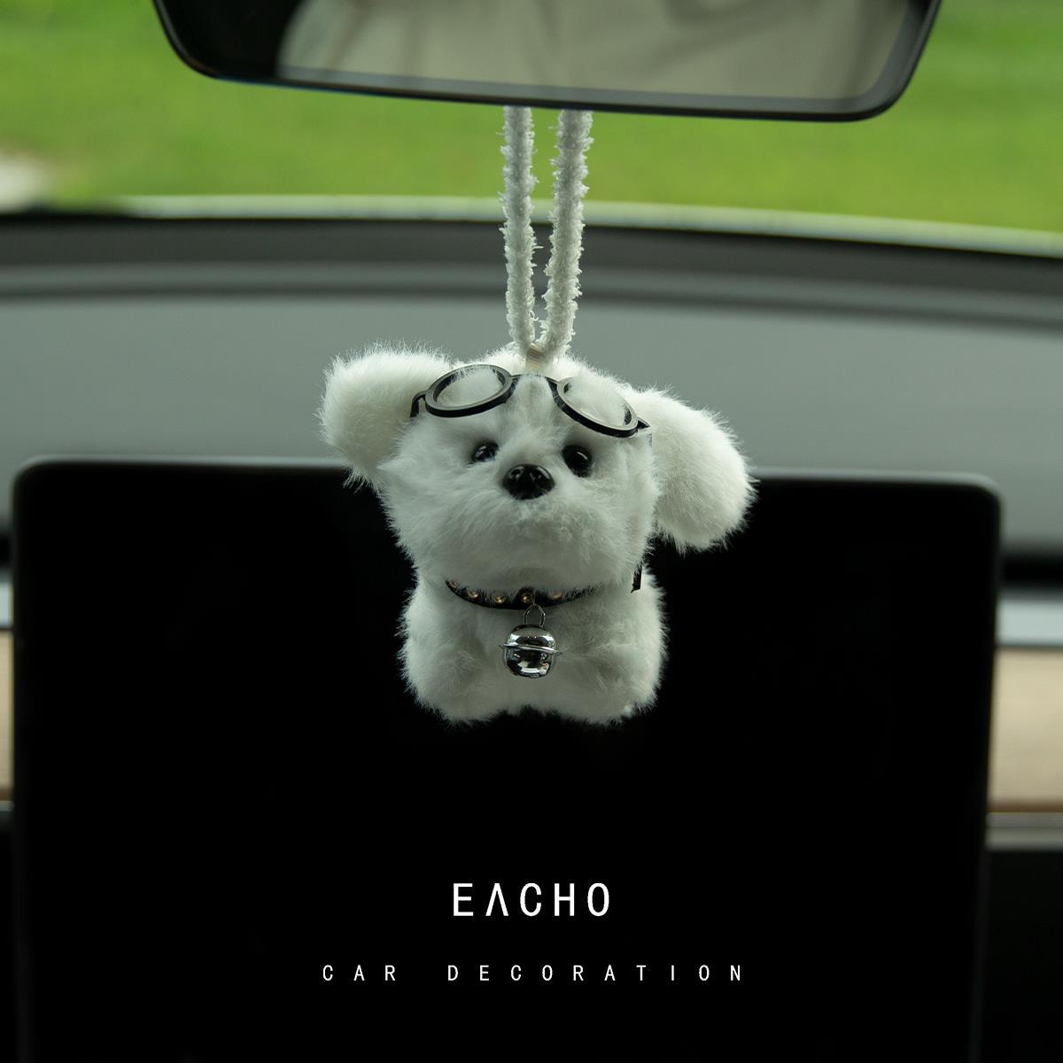 Creative Cute Puppy Car Pendant Car Interior Accessories Doll Doll Rear Mirror Pendant Female Cute Pet Decoration